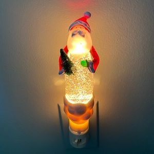 Holiday Glitter Santa Night Light